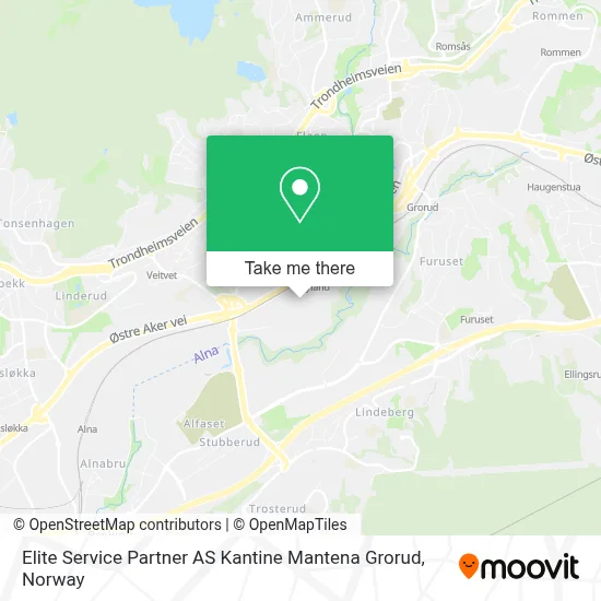 Elite Service Partner AS Kantine Mantena Grorud map