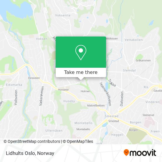 Lidhults Oslo map