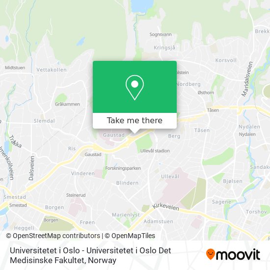 Universitetet i Oslo - Universitetet i Oslo Det Medisinske Fakultet map