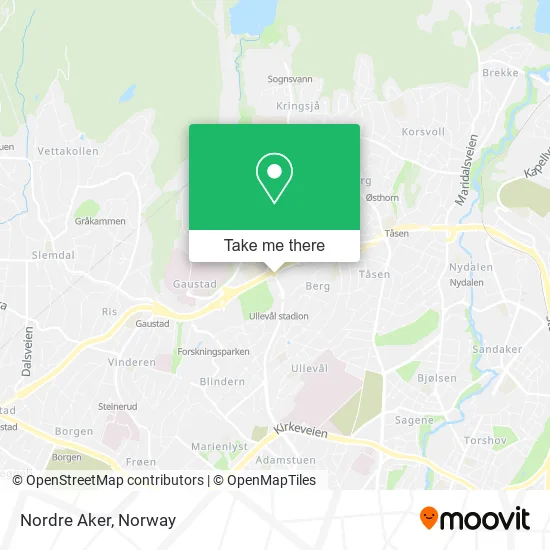 Nordre Aker map