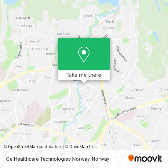 Ge Healthcare Technologies Norway map