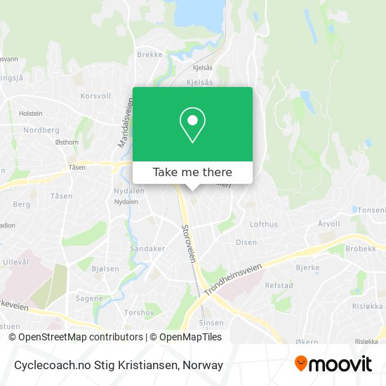 Cyclecoach.no Stig Kristiansen map