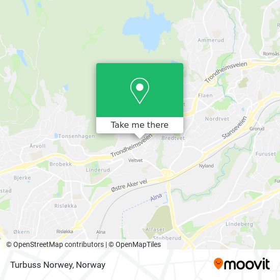 Turbuss Norwey map