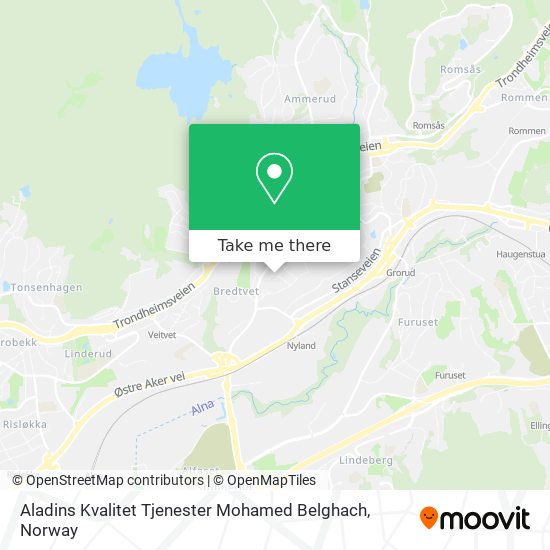 Aladins Kvalitet Tjenester Mohamed Belghach map