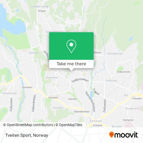 Tveiten Sport map