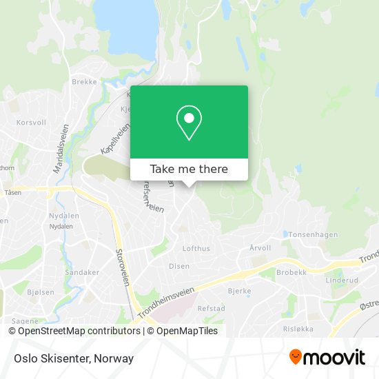 Oslo Skisenter map
