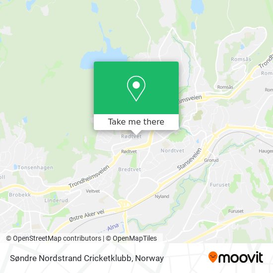 Søndre Nordstrand Cricketklubb map