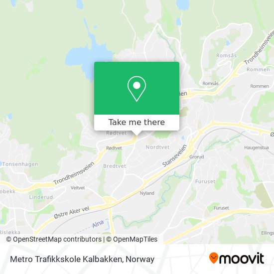Metro Trafikkskole Kalbakken map