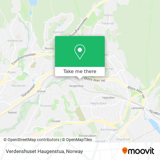 Verdenshuset Haugenstua map