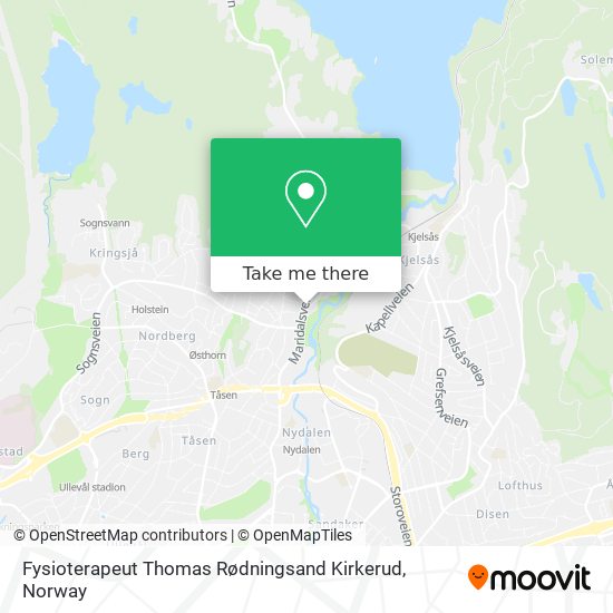 Fysioterapeut Thomas Rødningsand Kirkerud map
