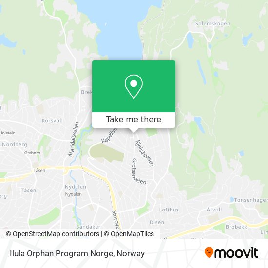 Ilula Orphan Program Norge map