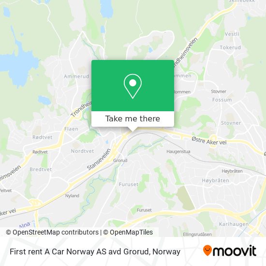 First rent A Car Norway AS avd Grorud map