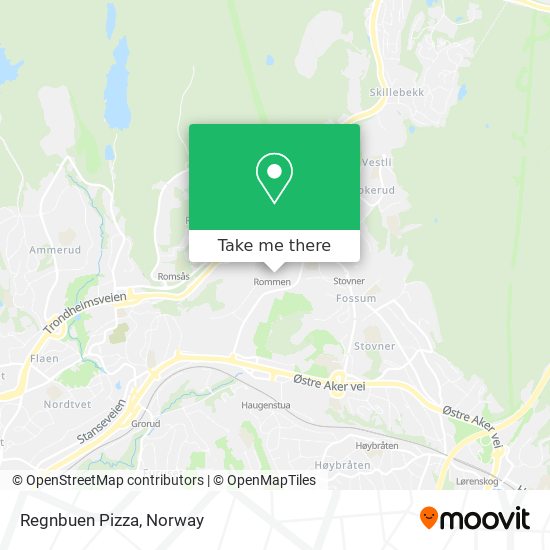 Regnbuen Pizza map