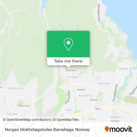 Norges Idrettshøgskoles Barnehage map