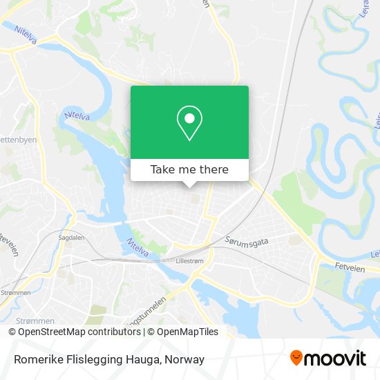 Romerike Flislegging Hauga map