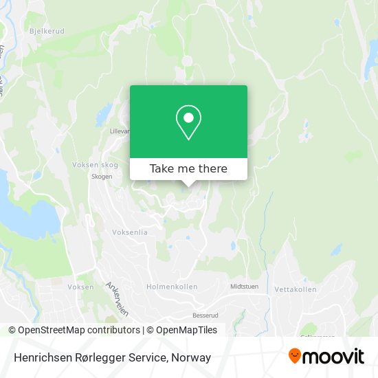 Henrichsen Rørlegger Service map
