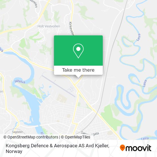 Kongsberg Defence & Aerospace AS Avd Kjeller map