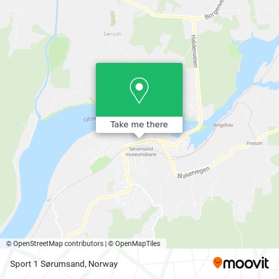 Sport 1 Sørumsand map