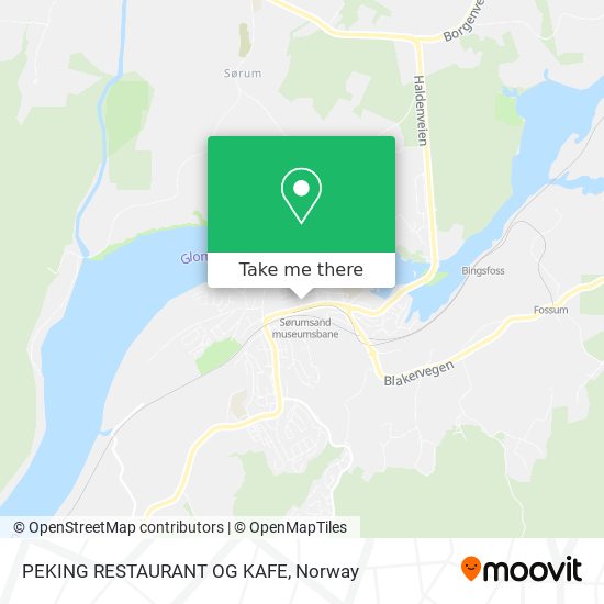 PEKING RESTAURANT OG KAFE map