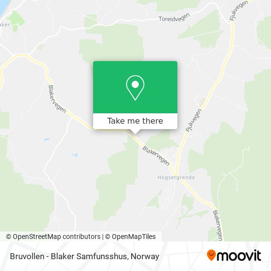 Bruvollen - Blaker Samfunsshus map