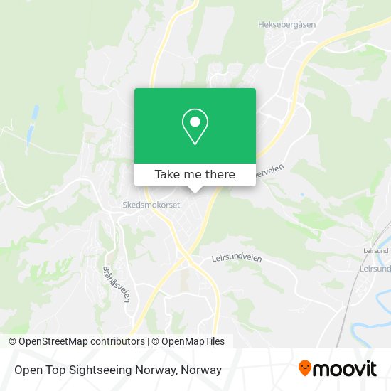 Open Top Sightseeing Norway map