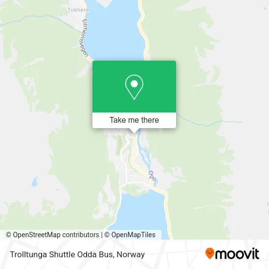 Trolltunga Shuttle Odda Bus map