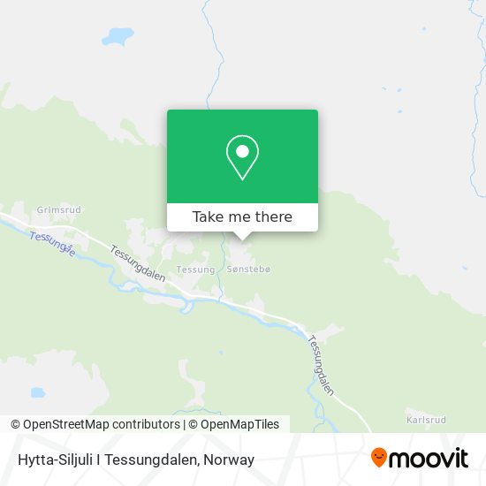 Hytta-Siljuli I Tessungdalen map