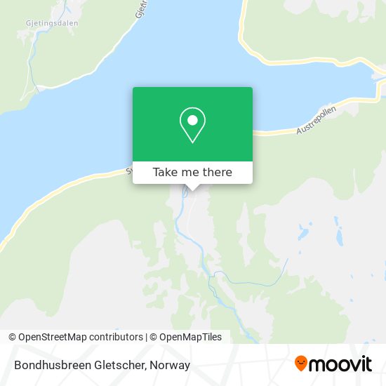Bondhusbreen Gletscher map