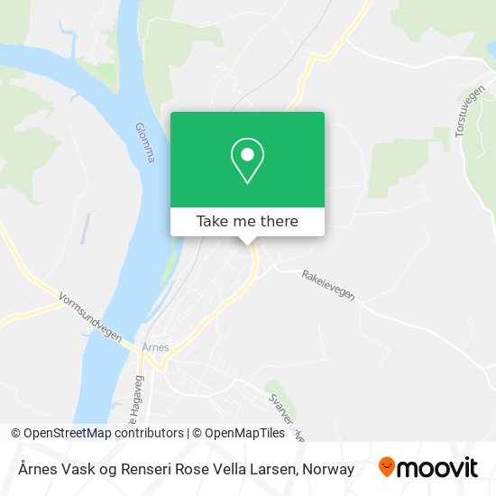 Årnes Vask og Renseri Rose Vella Larsen map