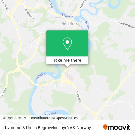 Kvamme & Urnes Begravelsesbyrå AS map