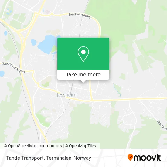Tande Transport. Terminalen map