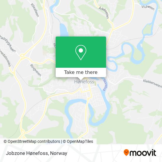 Jobzone Hønefoss map