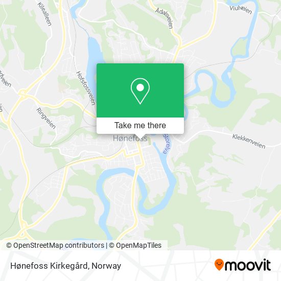 Hønefoss Kirkegård map