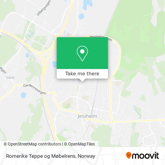 Romerike Teppe og Møbelrens map