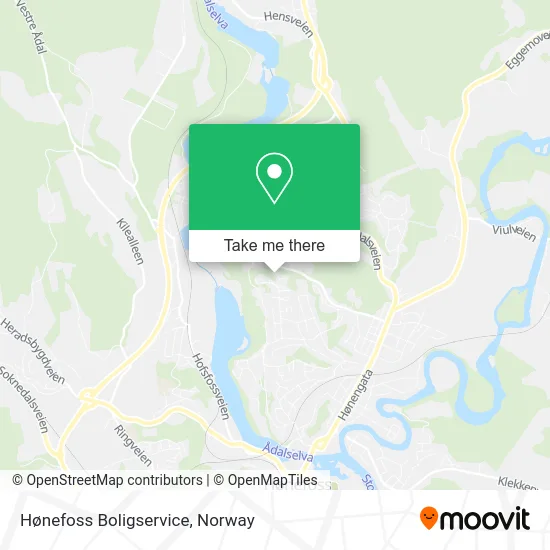 Hønefoss Boligservice map