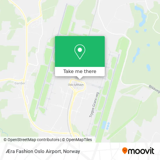 Æra Fashion Oslo Airport map