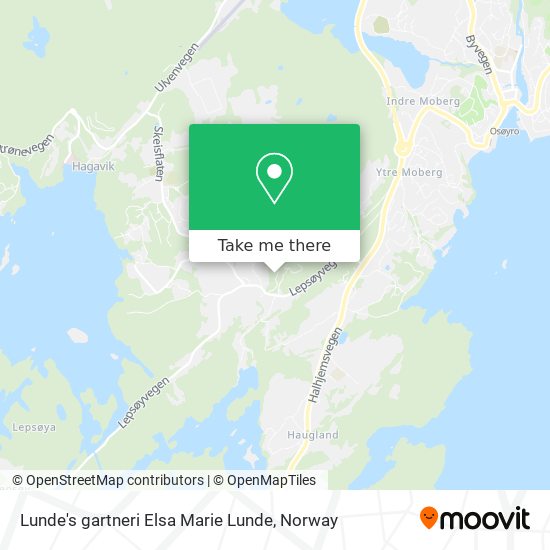Lunde's gartneri Elsa Marie Lunde map