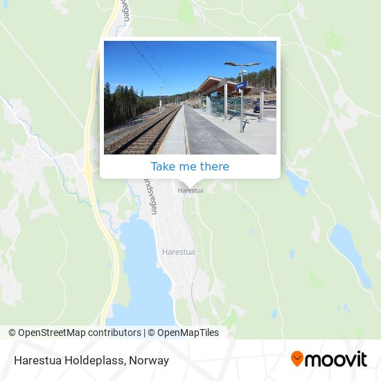 Harestua Holdeplass map