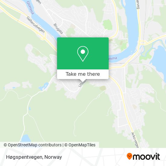 Høgspentvegen map