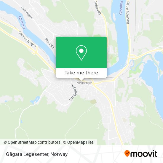 Gågata Legesenter map