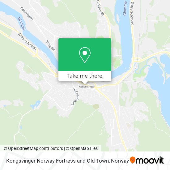 Kongsvinger Norway Fortress and Old Town map
