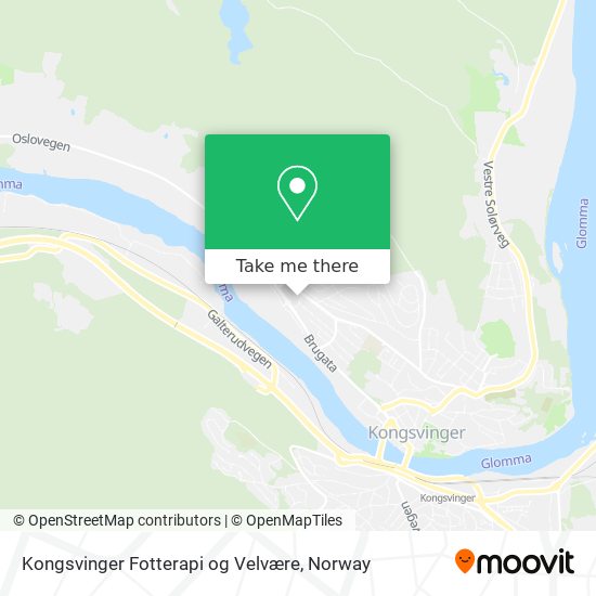 Kongsvinger Fotterapi og Velvære map