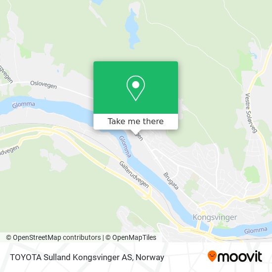 TOYOTA Sulland Kongsvinger AS map