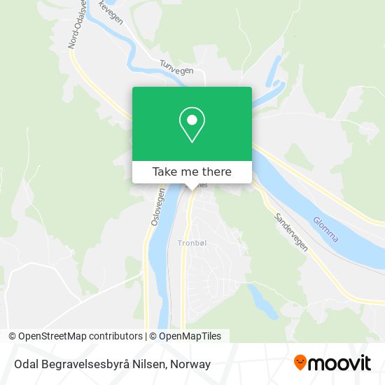 Odal Begravelsesbyrå Nilsen map
