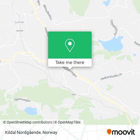 Kildal Nordgående map