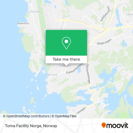 Toma Facility Norge map