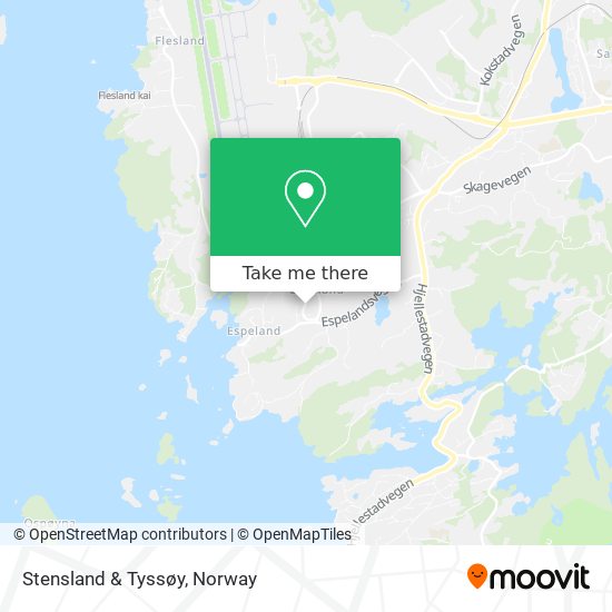 Stensland & Tyssøy map