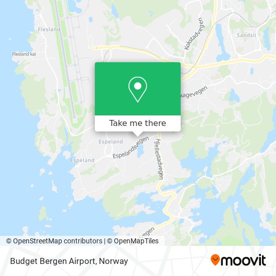 Budget Bergen Airport map