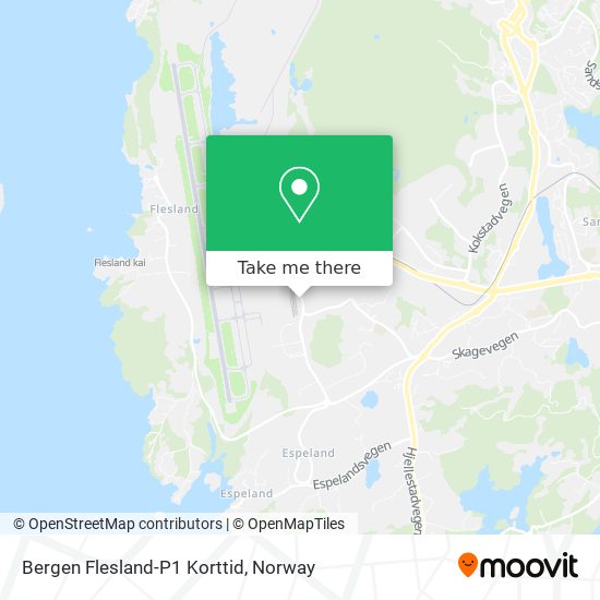 Bergen Flesland-P1 Korttid map