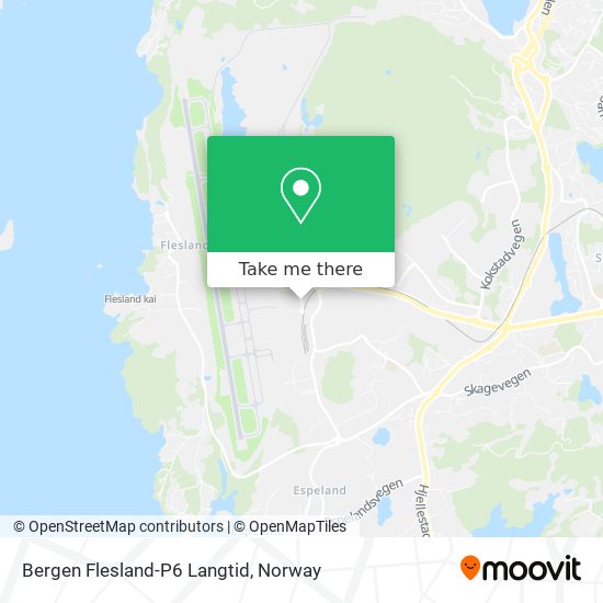 Bergen Flesland-P6 Langtid map